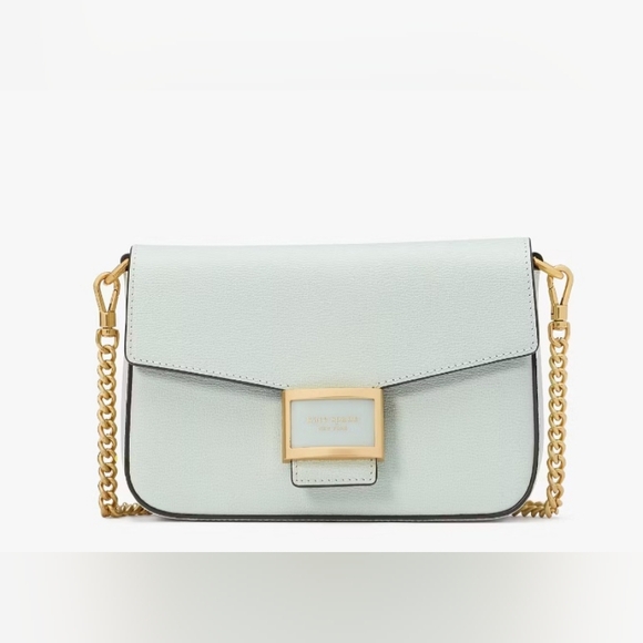 kate spade Handbags - Crystal Blue $258 NWOT tag Kate Spade Katy Textured Leather Flap Chain Crossbody